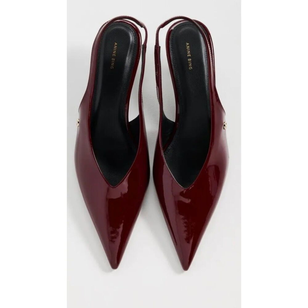 ANINE BING Hilda High Heel Boot Burgandy 7